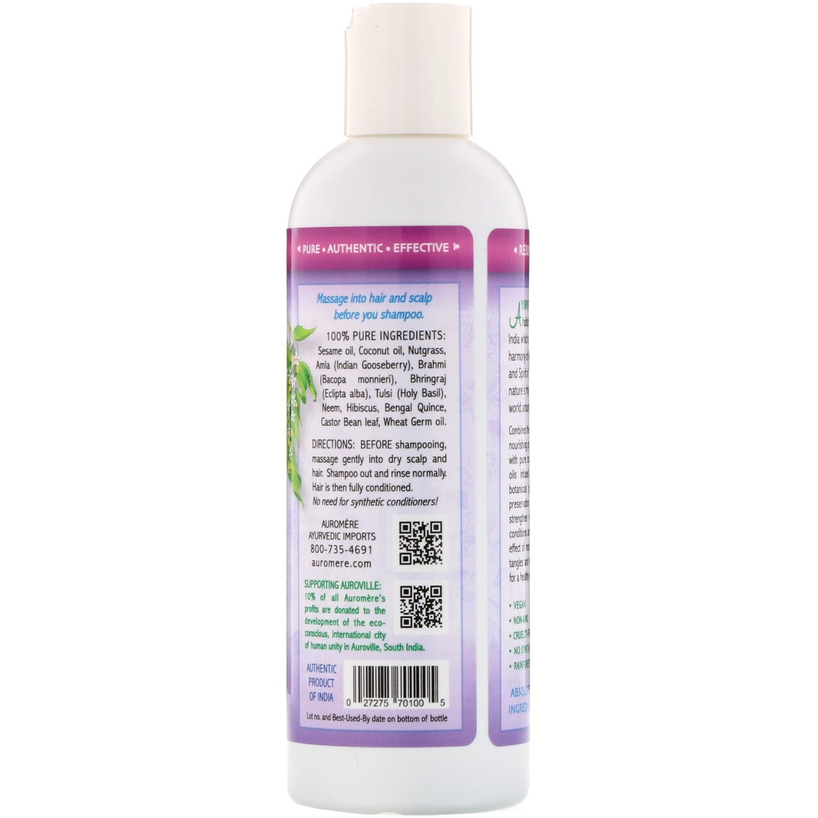 medley bøn kandidat Auromere, Pre-Shampoo Conditioner, Hair Conditioning Oil, 7 fl oz (206 ml)  Pack of 3 - Walmart.com