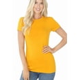 thumbnail image 4 of GT3008 Zenana Outfitters Short Sleeve T Shirt Basic Plain Solid Top Crew Neck Cotton/Spandex, 4 of 4