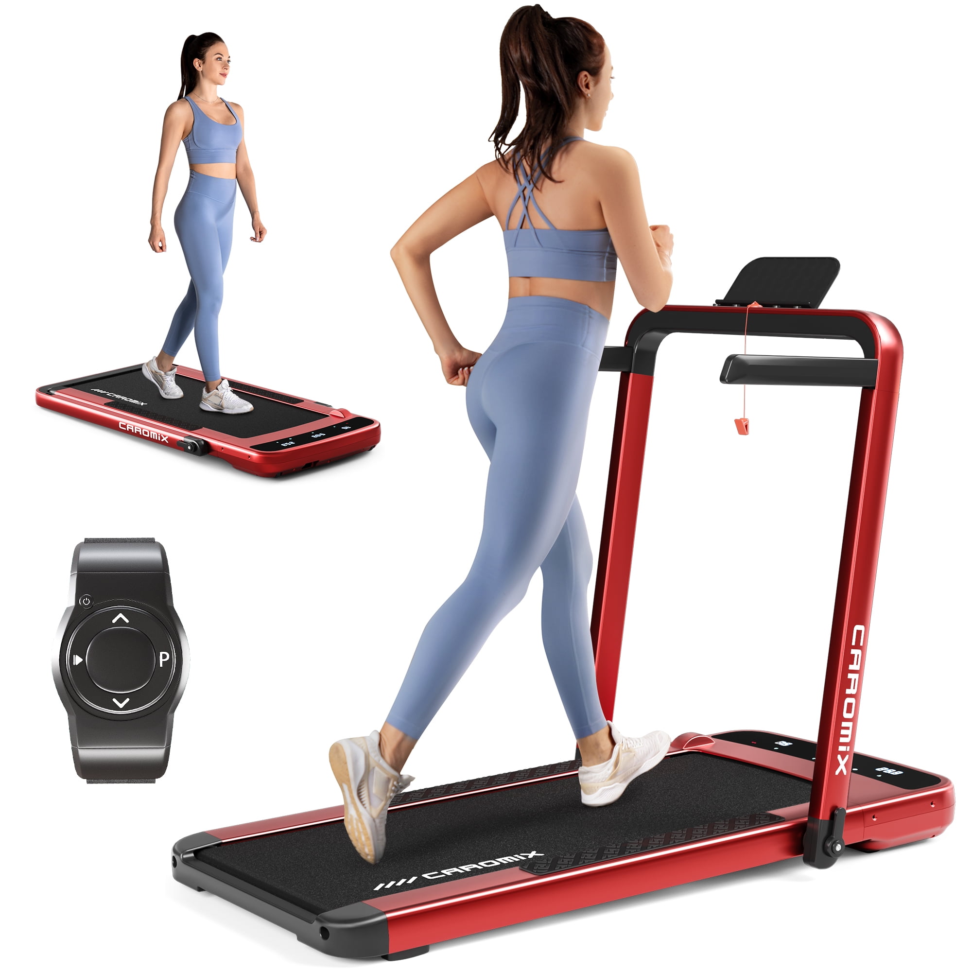 JELENS 2 in 1 Folding Treadmill, 2.35HP Under Desk Treadmill with APP Control and LED Display