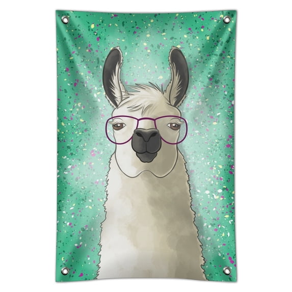 Hip Llama with Glasses Home Business Office Sign