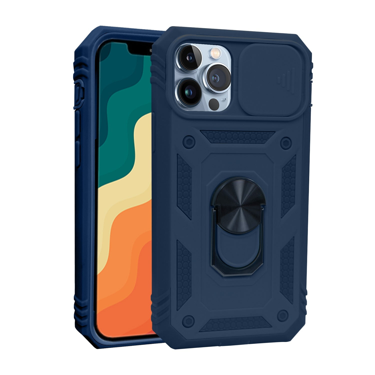 iPhone 11 Pro Case HeavyDuty, Ring Holder, Camera Cover