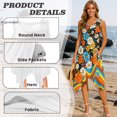 thumbnail image 2 of HELLHERO Side Pockets Ladies Irregular Hem Casual Dress, Colorful Summer Sleeveless Dress Polyester Pleated Sleeveless Sundress Round Neck, 2 of 8