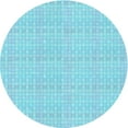 thumbnail image 1 of Ahgly Company Indoor Round Patterned Blue Diamond Blue Area Rugs, 3' Round, 1 of 6