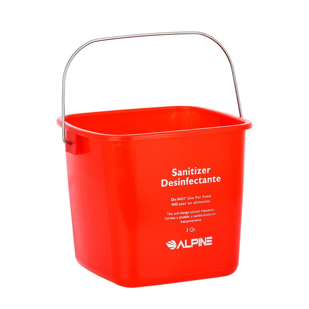 Alpine 3 Qt Red Plastic Cleaning Bucket Pail (6Pack)