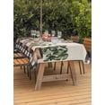 thumbnail image 4 of 60x102 Inch Outdoor Tablecloth with Umbrella Hole Zipper Rectangle Spring Rectangular Tablecloths Outside Waterproof Country Vintage Pots Plants Black Plaid Border Patio Table Cover for Picnic Party, 4 of 8