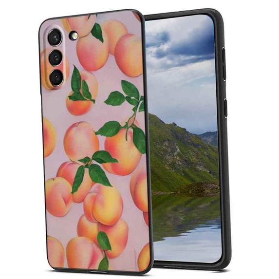 Compatible with Samsung Galaxy S23 Phone Case, Peach-2 Case Men Women, Flexible Silicone Shockproof Case for Samsung Galaxy S23