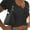 Black, variant on Aunavey Women's V Neck Crop Tops Short Sleeve Button Down Ruffle Trim Knit Cotton Cropped Cardigan for Women