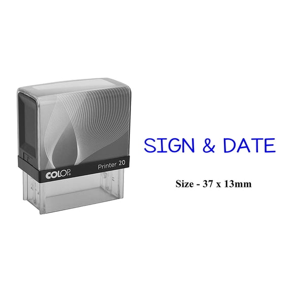 PrintValue Self Inking COLOP 20 Mouse Stamp Sign & Date Personalised Stamp Mini Hand Stamper
