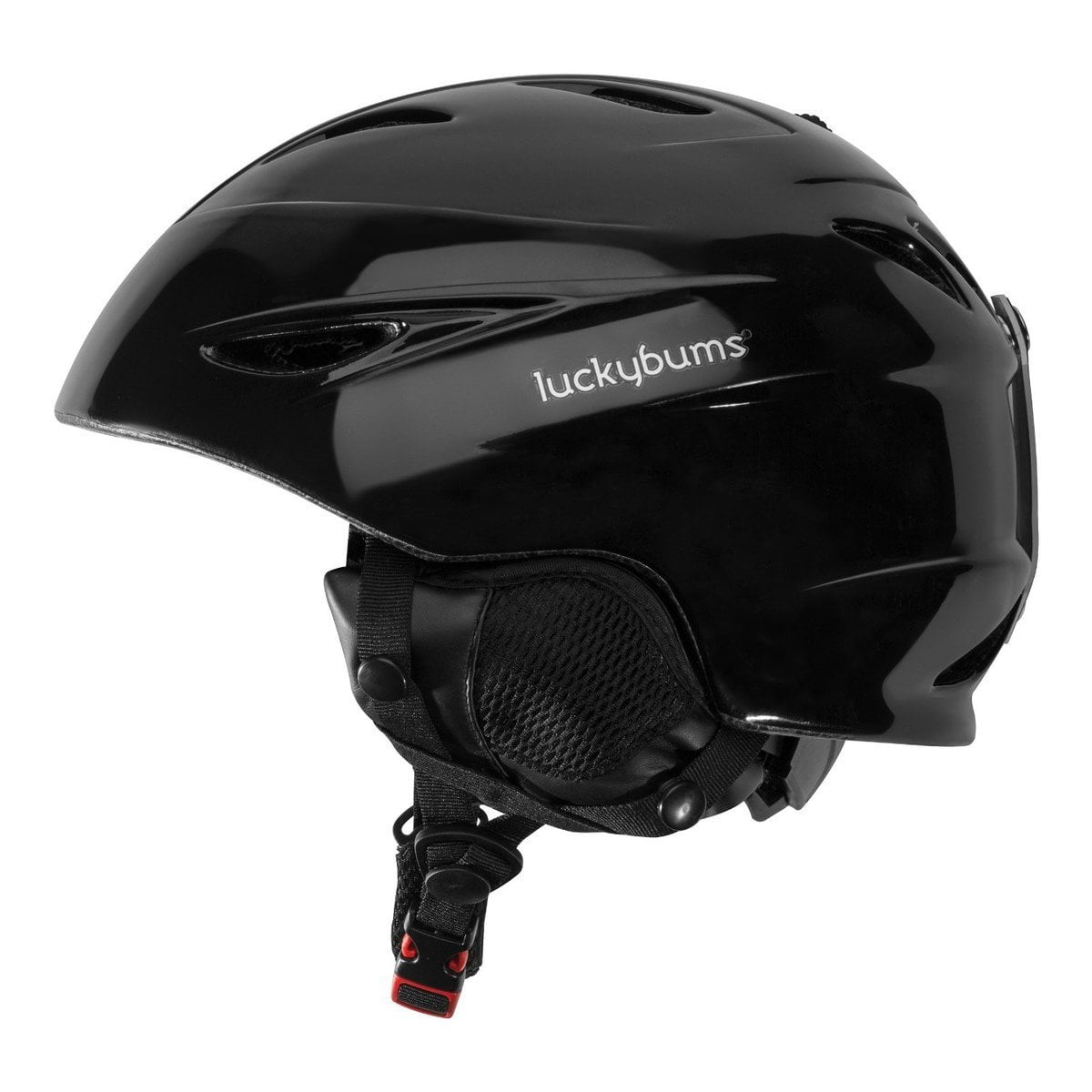 New Lucky Bums Alpine Series Ski Snowboard Helmet Metallic Black Large by Lucky Bums
