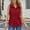 Red, variant on LADIGASU Women's Summer Solid Color Lapel Sleevless Loose Button Cardigan Shirt