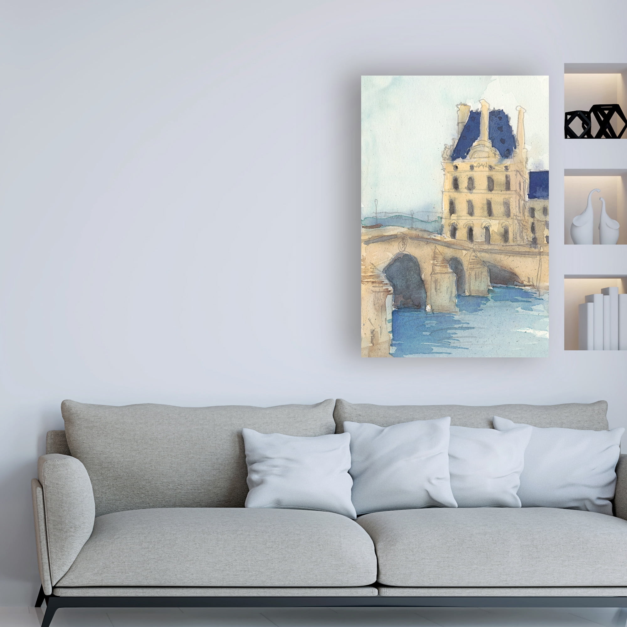 Trademark Fine Art 'Along the Seine I' Canvas Art by Samuel Dixon