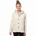 thumbnail image 2 of Women's Button-Up Fleece Jacket with Hood, 2 of 10