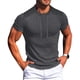 thumbnail image 2 of Mens Casual Manga Corta Botón Abajo Camisas Cuello Redondo Sólida Camisa de Parche para Al Aire Libre, Casual, Uso Diario, 2 of 7