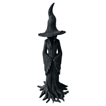 XMMSWDLA Cracker Barrel Witch Statue 11.8" Gothic Witch Statue - Resin Halloween Witch Decoration Figurine, Dark Fantasy Tabletop Decor for Home & Office Collectibles