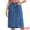 Blue, variant on Women's A Line Back Waist Knee Length Jean Skirts Small Blue