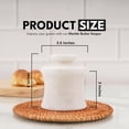 thumbnail image 5 of Radicaln Marble Butter Keeper With Lid 4 inches White Handmade Stone Butter Dish for Gifts and Kitchen Counter Décor, French Butter Crock With Water and Butter Container, Spreadable Butter Holder, 5 of 7