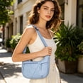 thumbnail image 6 of Lenkho Star‑Patterned Crescent Crossbody Shoulder Bag for Women, Lightweight Casual Hobo Sling Purse with Adjustable Strap, Multi‑Pocket Daily Handbag for Shopping, Travel & Daily Use, 6 of 6