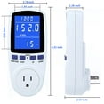 thumbnail image 2 of Upgraded Watt Power Meter Plug Home Electrical Usage Monitor Consumption, Energy Voltage Amps Kill Tester with Backlight, Overload Protection, 7 Modes Display, White, 2 of 8