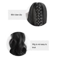 thumbnail image 3 of Cola de Caballo ondulada de Garras, Larga Cola de de Extensión de Cabello Negro Elegante Sintético para Niñas Para Fiestas Navideñas, 3 of 7