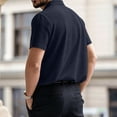 thumbnail image 7 of Breeze Polo Shirts for Men Short Sleeve Beer Belly Collared Textured Shirt Stretchy Quick Dry Golf Casual Cool Tops, M, 7 of 7