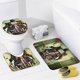 thumbnail image 4 of Matilda-theme 4-Piece Shower Curtain Set with Rugs, Waterproof Bathroom Decor Set Includes Bath Mat, U-Shaped Rug, Toilet Lid Cover and Curtain with Hooks, 4 of 6