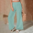 thumbnail image 4 of Aricy Women's Casual Wide Leg Elastic Pants Loose Lightweight Wide Leg Pants High Waist Straight Sweatpants Plus Size Palazzo Pants for Women, 4 of 4