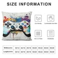 thumbnail image 5 of Nawypu  Throw Pillow Cover Gamer Modern Design Game Console Controller Color Splashes Motif Polka Dots Decor Lumbar Pillow Case Cushion for Sofa Couch Bed Standard Queen, 5 of 5