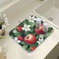 thumbnail image 2 of Yayeee Dish Drying Mat for Kitchen Counter 16" x 18" Microfiber Super Absorbent Coffee Decorative Pad, Red Apple Pattern, 2 of 5