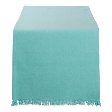 

14 x 72 in. Solid Aqua Heavyweight Fringed Table Runner