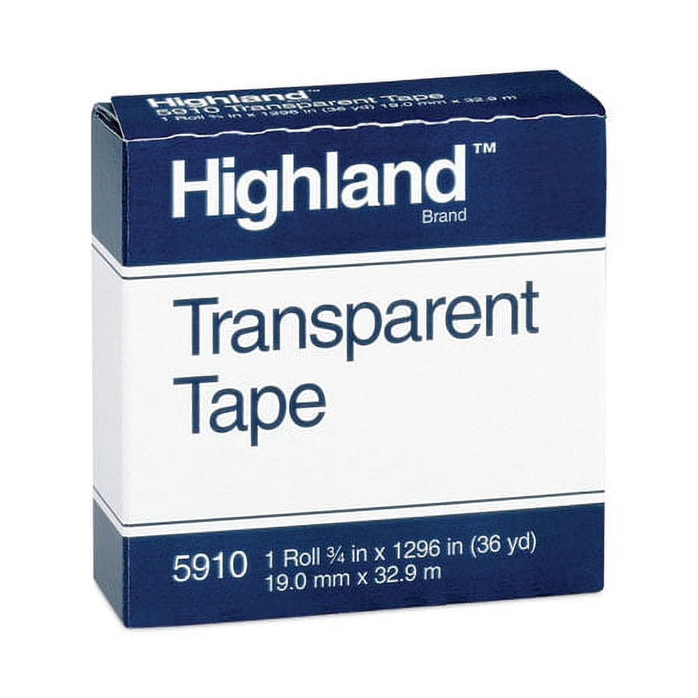 Transparent Tape, 1" Core, 0.75" X 36 Yds, Clear | Bundle of 10 Rolls