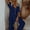 Blue, variant on Womens Pants Clearance!Women Fshion Pocket Short Sleeve V-Neck Jumpsuits Lady Loose Playsuit Trousers