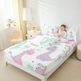 thumbnail image 4 of Manfei Colorful Dinosaur Twin Sheet Sets,Cartoon Animal Twin Fitted Sheet,Princess Dino Flat Sheet For Girl Boys,Ultra Soft Home Decor,3-Piece, 4 of 7