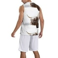 thumbnail image 2 of Xecao Yak print basketball shirt for both men and women, a unisex basketball jersey perfect for theme parties-Large, 2 of 6