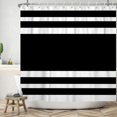 thumbnail image 5 of White Black Shower Curtain for Bathroom Boho Waterproof Shower Curtains Cloth with Hooks Bohemian Stripe Fabric Home Bath Decor Curtain 36x72 inches, 5 of 6