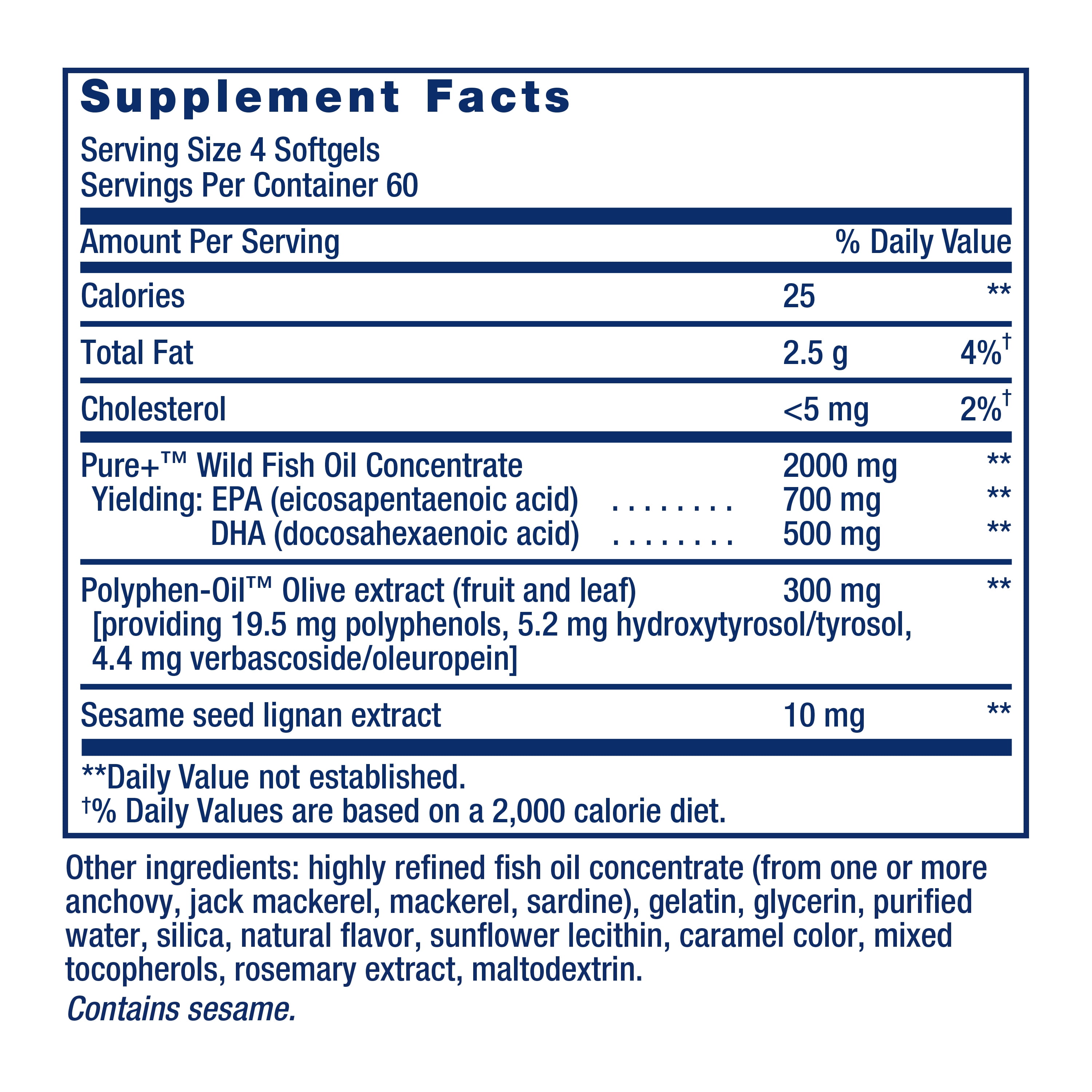 Life Extension Super Omega-3 EPA/DHA Fish Oil, Sesame Lignans & Olive Extract - Omega 3 Supplement - For Heart Health and Brain Support - Gluten Free, Non-GMO - 240 Easy-to-swallow Softgels