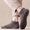 thumbnail image 6 of 2026 Fuzzy Socks with Grips Non Slip Slipper Socks for Men Soft Cozy Plush Fluffy Socks Winter Warm (Dark Gray), 6 of 7