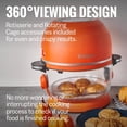 thumbnail image 3 of Freidora de aire no tóxica - AirFryer de vidrio de 5 cuartos con visibilidad de 360, autolimpieza, freidora de aire Vortex de 400 F para una cocción uniforme, sin BPA, sin teflón, funciones 6 en 1, as, 3 of 5