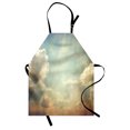 thumbnail image 1 of Vintage Apron Magical Sky Looks Like Dream Space with Sun Rays Celestial Miracle Atmosphere Photo, Unisex Kitchen Bib Apron with Adjustable Neck for Cooking Baking Gardening, Blue White, by Ambesonne, 1 of 3