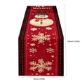 thumbnail image 3 of MMJ Table Cloth Christmas Flag Holiday Dining Table Runner Long Burlap Style Party Layout 13x72in, 3 of 5