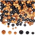thumbnail image 1 of 600 cuentas de madera negras, 6/8/10 mm, pulidas, sueltas, espaciadoras, 1 of 6