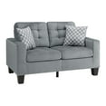 thumbnail image 4 of Lexicon Lantana Microfiber 2-Piece Upholstered Sofa Set in Gray, 4 of 12