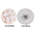 thumbnail image 3 of COOPHYA 20Pcs White Coat Buttons Plastic Round Fasteners with Woven Texture for Jackets Sweaters Pajamas, 3 of 6