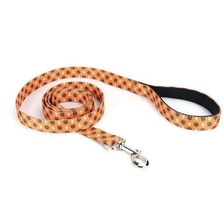 Festive Patterns - Mighty Paw Halloween Dog Leash, Special Festive Printed Pattern, Neoprene Padded Handle with Durable Polyester Webbing (Lite 0-30 lb dogs)