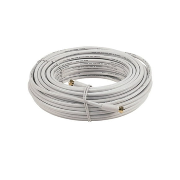 15.2 m / 50' RG6 Indoor and Outdoor Coaxial Cable - White