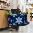 thumbnail image 6 of Snowflake Large Capacity Reusable Oxford Cloth Grocery Basket - Foldable Shopping Bag for Picnics & Shopping, 6 of 7