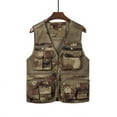 thumbnail image 3 of Lilgiuy Men's Thin Sports Vest Fashion Breathable Openwork Camouflage Waistcoat Jacket Coat for Journalist Photographer Fishing Navy, 3 of 3