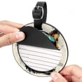 thumbnail image 2 of Retro Dog 2pcs PU Leather Round Bag Tags Suitcase Handbag Tags with Privacy Cover and Name ID Tag for Travel Luggage, Handbags, Backpacks, School Bags, 2 of 6