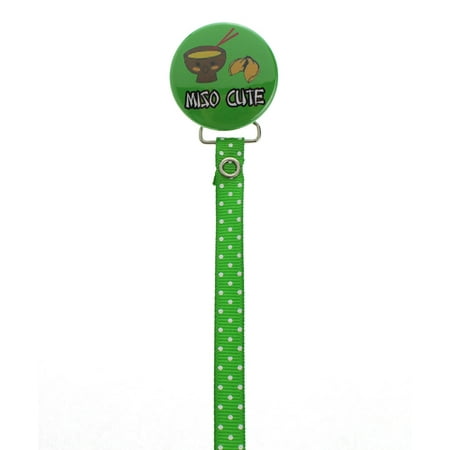 Green Miso Cute Pacifier Clip