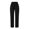 thumbnail image 4 of Womens Casual Pants High Waist Casual Pants Solid Color Corduroy Spliced Slit Hem Trousers For Women Pants For Women, 4 of 5