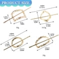 thumbnail image 3 of Hoop And Pin Barrette Vintage Geometric Hair Circle And Sticks Hair Accessory Metal Arc Hair Edit Hoop Clips,Gold Polyester Hair Clip, 3 of 8